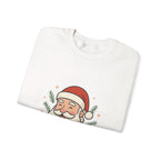 Smiley Santa Face Crewneck Sweatshirt — Cozy Christmas Holiday Sweater