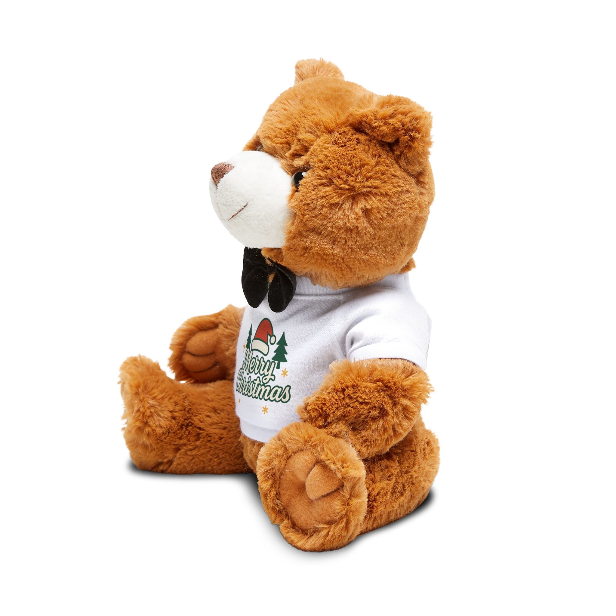 Christmas Teddy Bear Plush with 'Merry Christmas' T-Shirt