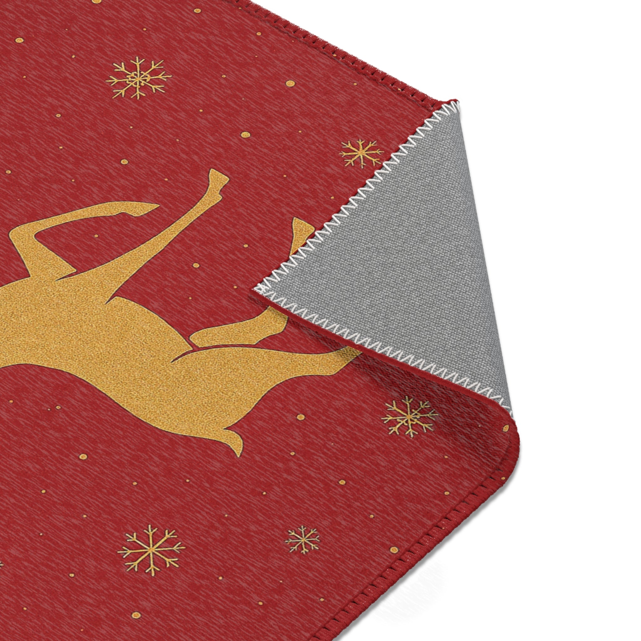 Christmas Dabbing Santa Area Rug — Red Nordic Holiday Decor