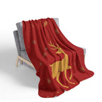 Christmas Reindeer Fleece  Premium Blanket