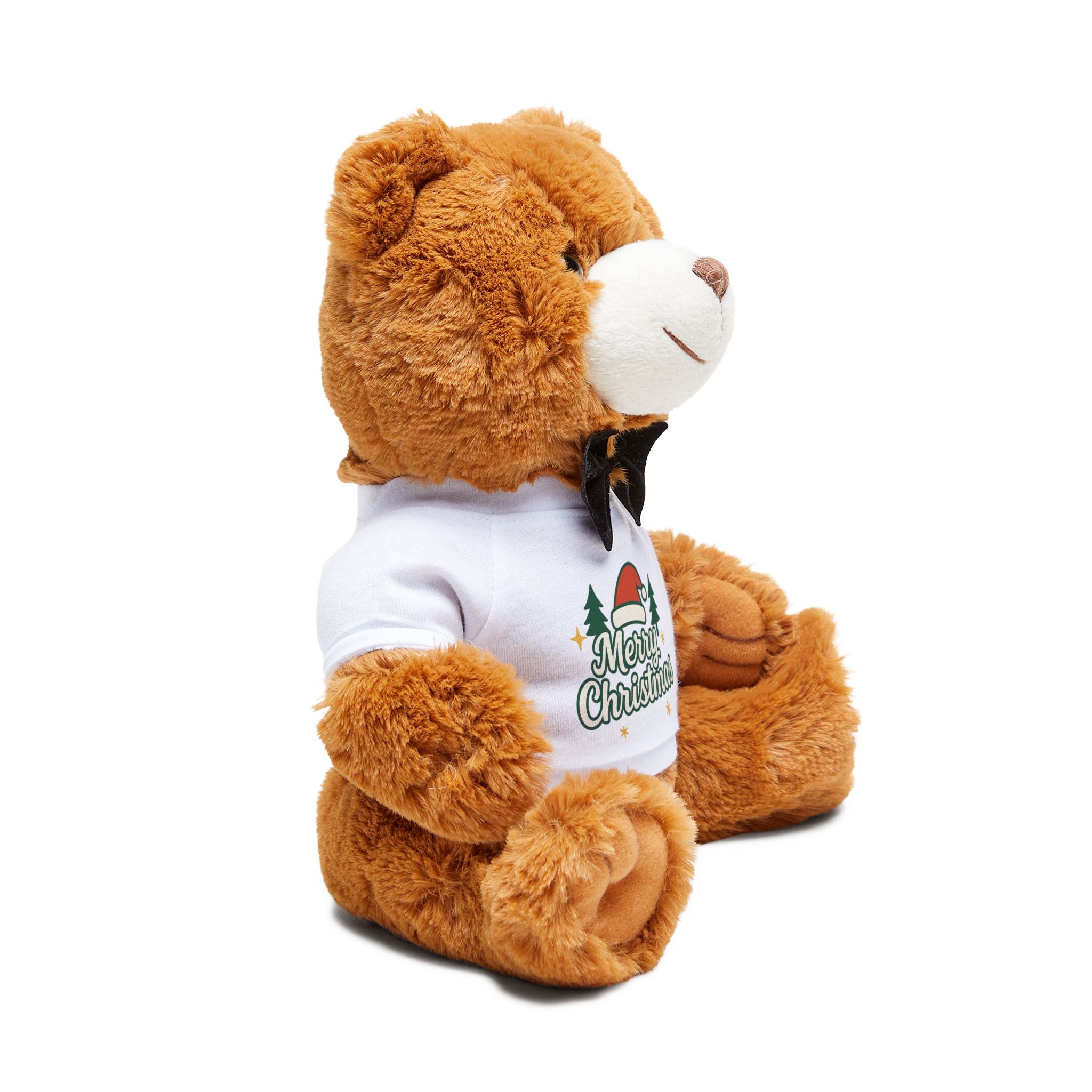 Christmas Teddy Bear Plush with 'Merry Christmas' T-Shirt