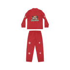 Women's Red Christmas Satin Pajama Set — Cute Holiday Print AOP