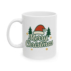 Merry Christmas Ceramic Mug – Cute Christmas Tree Holiday Coffee Cup | Perfect Winter Gift
