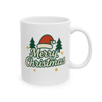 Merry Christmas Ceramic Mug – Cute Christmas Tree Holiday Coffee Cup | Perfect Winter Gift