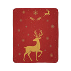 Christmas Reindeer Fleece  Premium Blanket