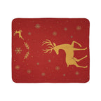Christmas Reindeer Fleece  Premium Blanket
